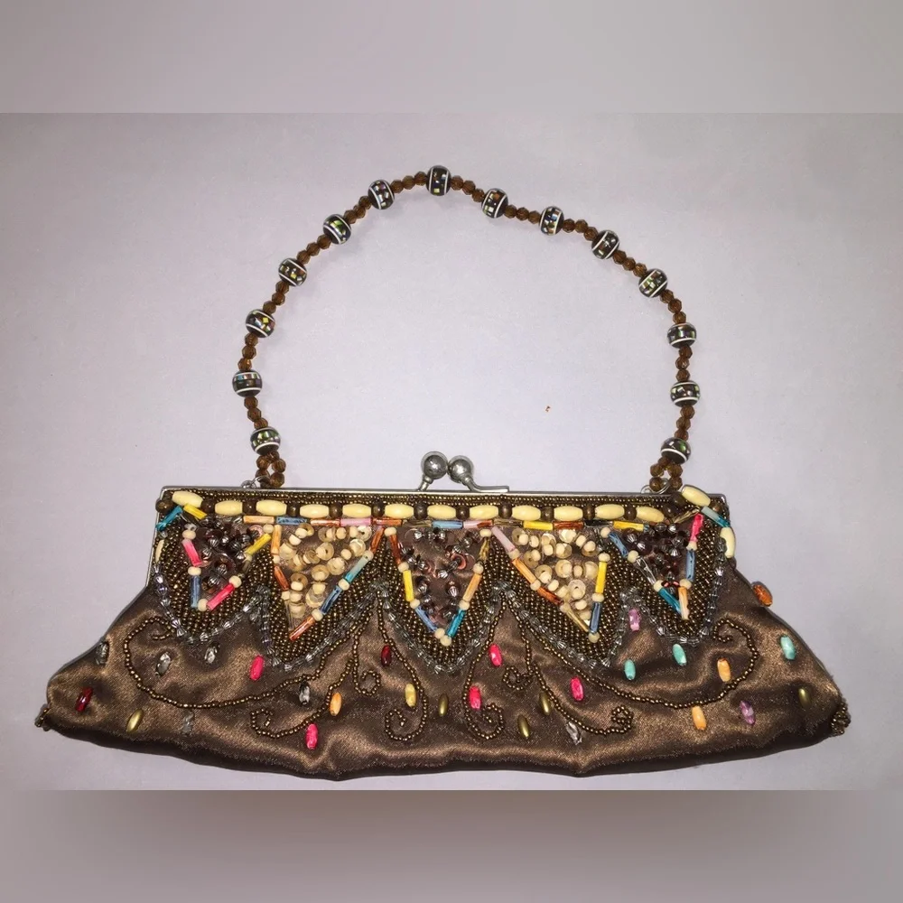 Bronze Embellished Clutch